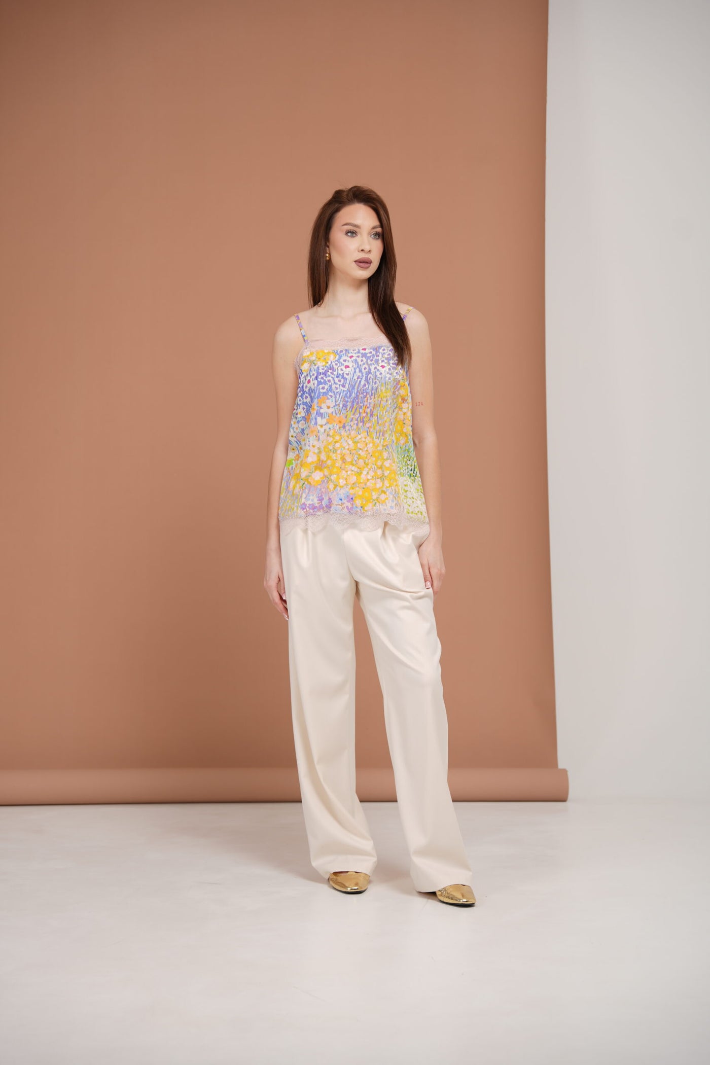 Silk Top with Lace