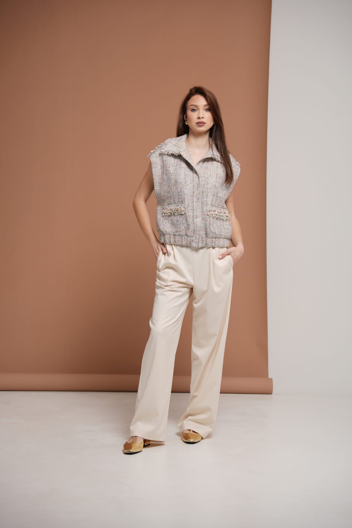 Bouclé Oversize Vest