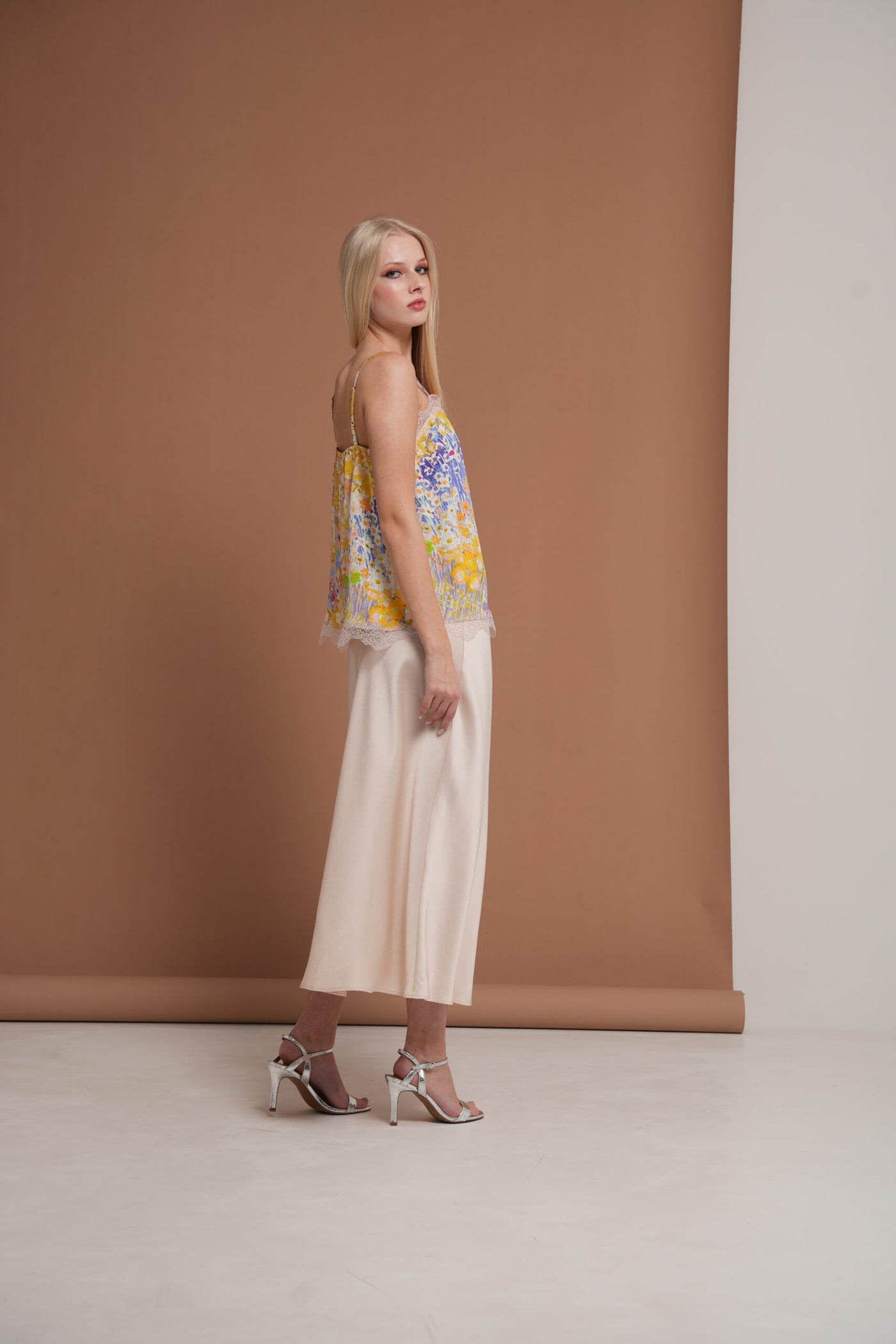 Silk Top with Lace