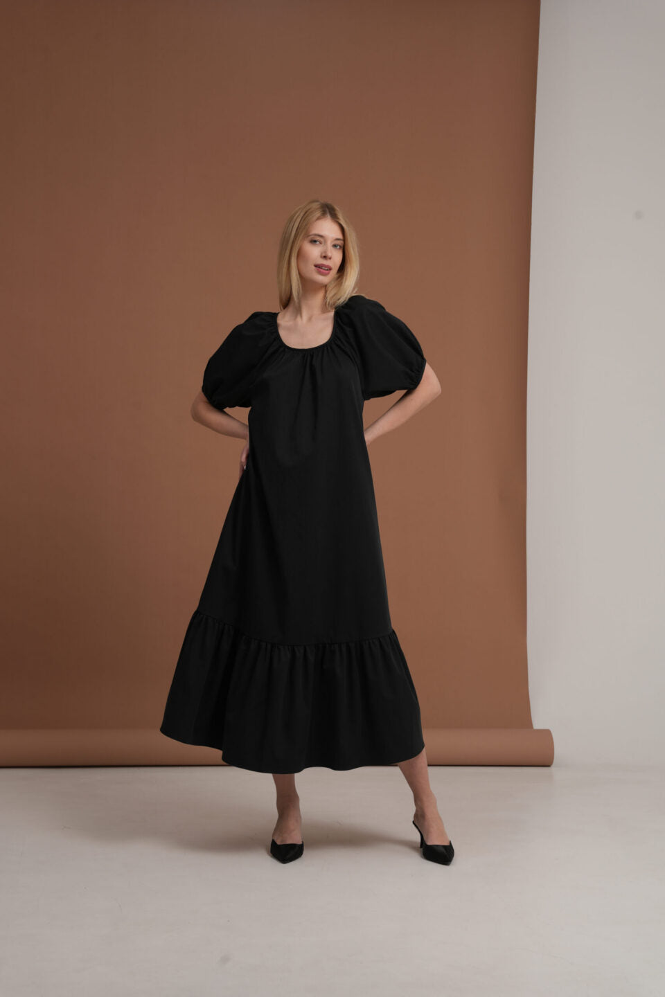 Poplin Midi Dress