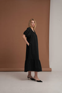 Poplin Midi Dress
