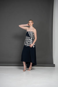 Silk Skirt with Lace