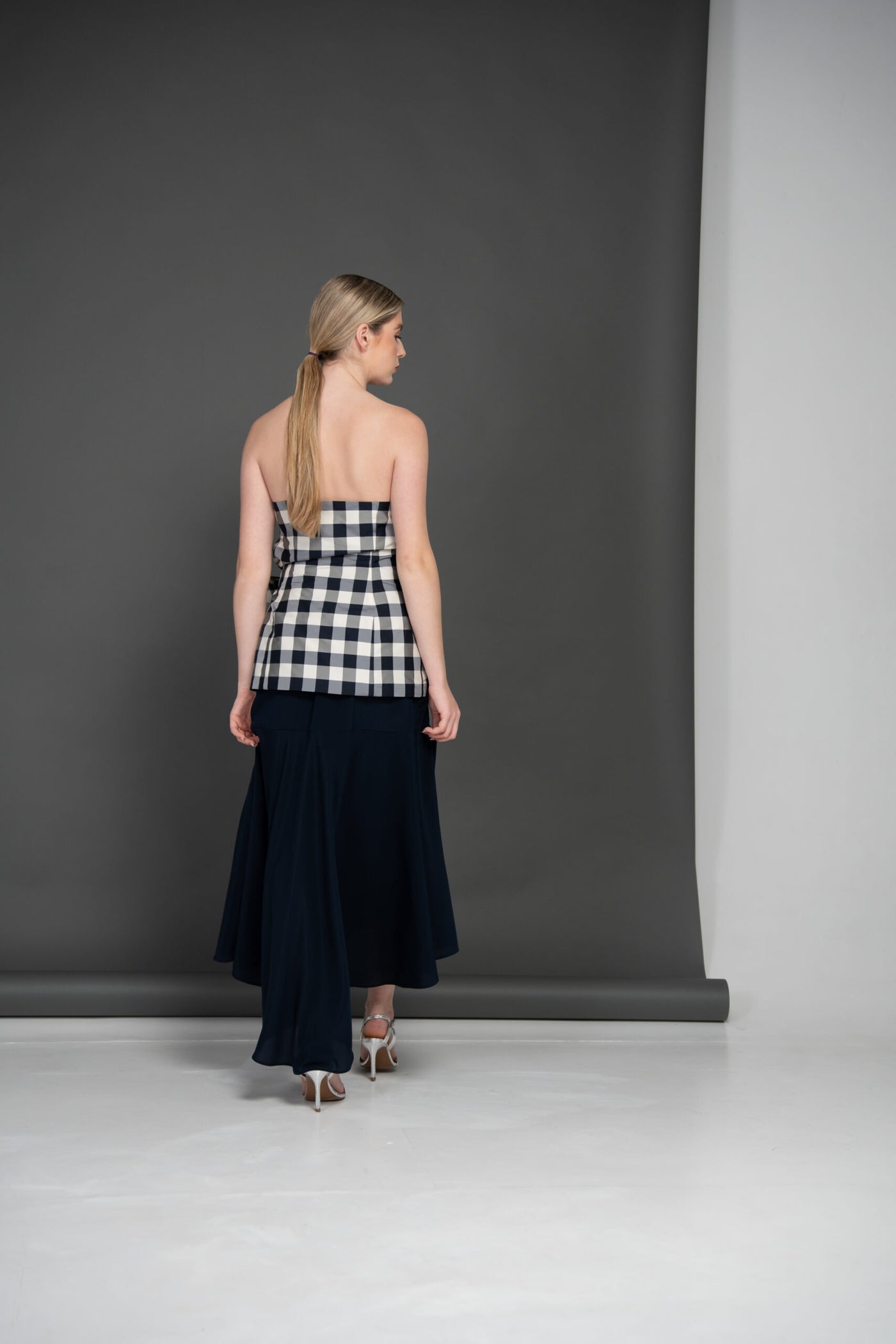 Silk Skirt with Lace