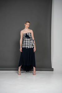 Silk Skirt with Lace