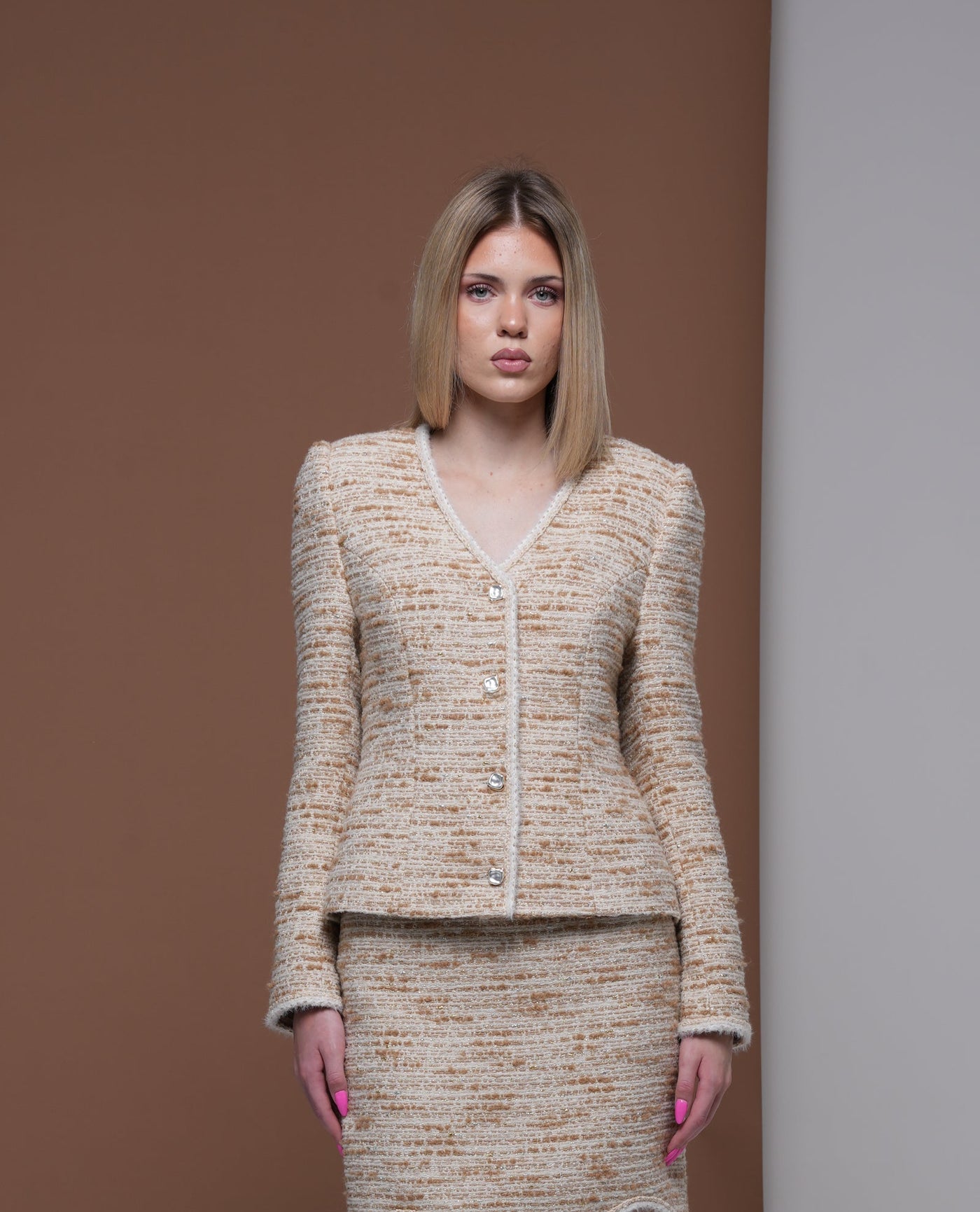 Bouclé Gold Jacket