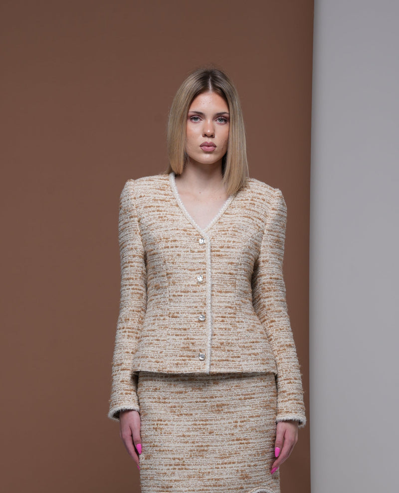 Bouclé Gold Jacket