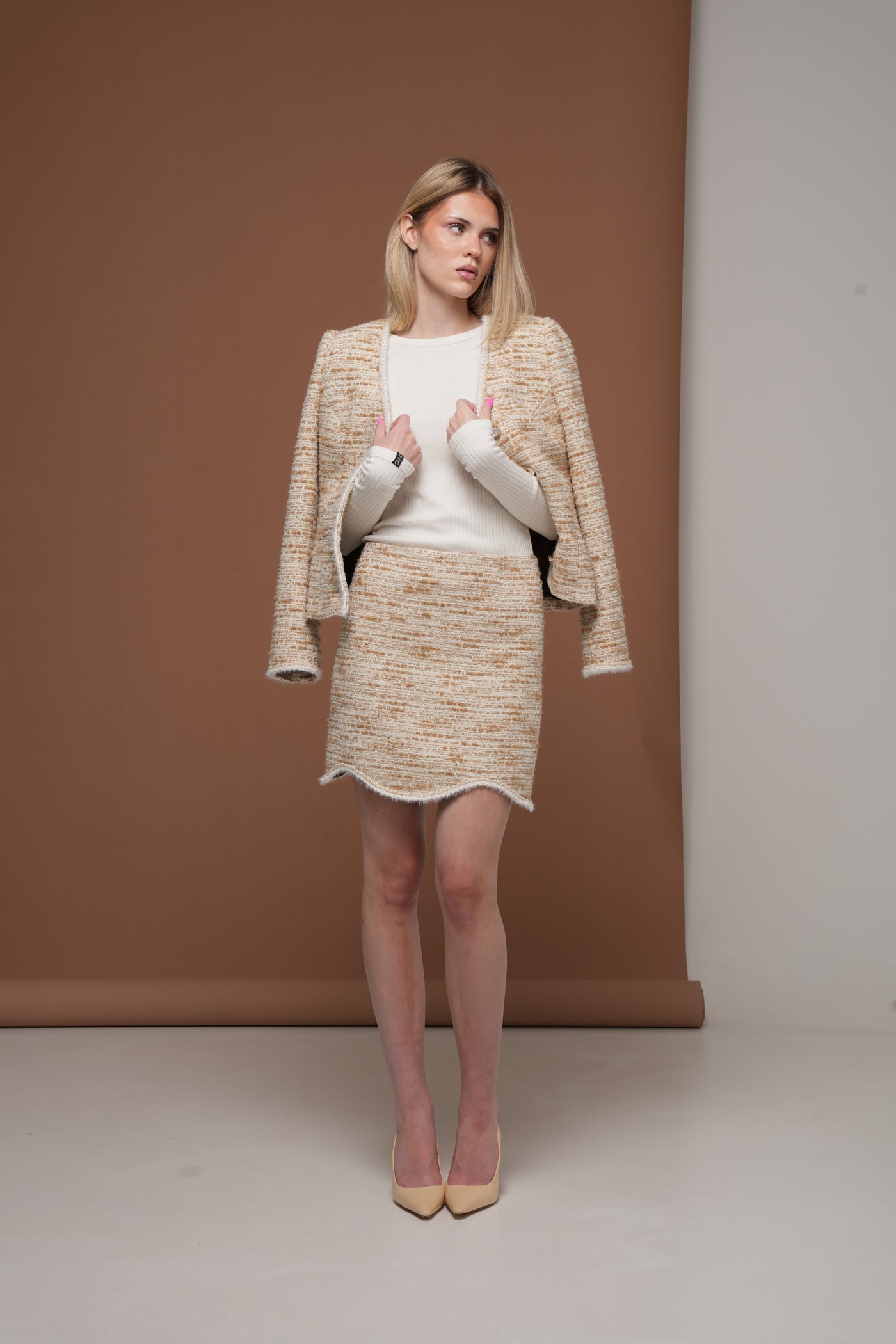 Bouclé Wave skirt.