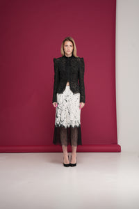 Silk Skirt Black & White
