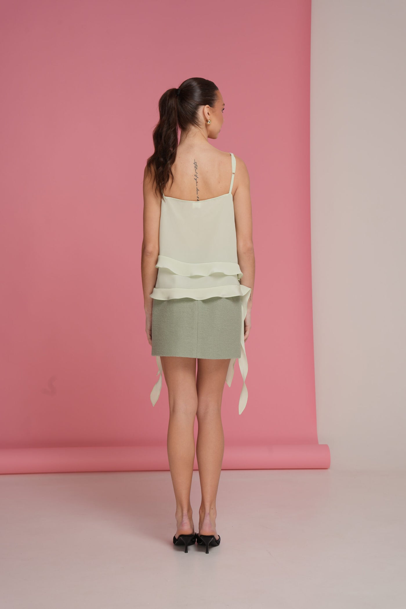Silk Ruffled Top