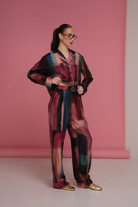 Twill Silk Trousers