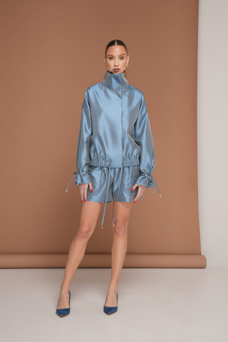 Silk Bomber Jacket