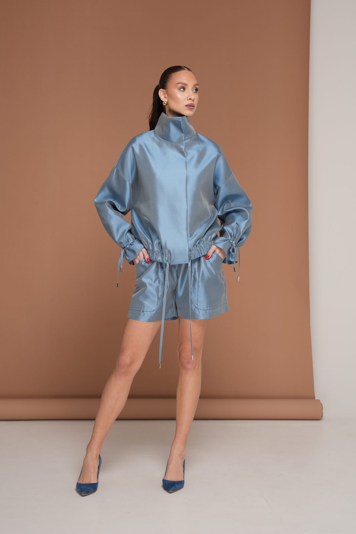 Silk Bomber Jacket