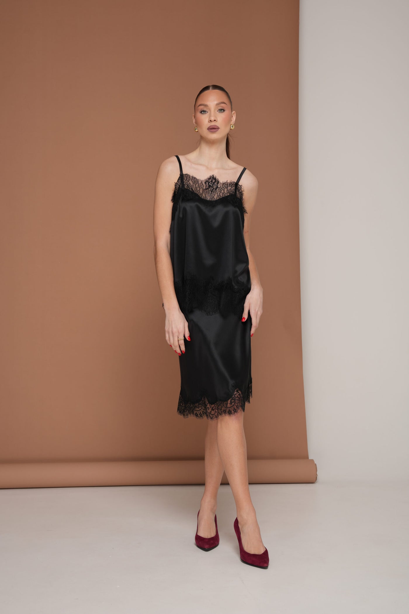 Silk Top with Lace