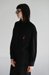 Shirt with Brand Logo Embroidery