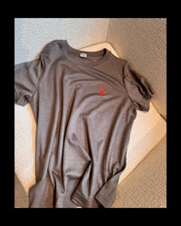 T-Shirt wool. Taupe.