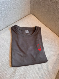 T-Shirt wool. Taupe.