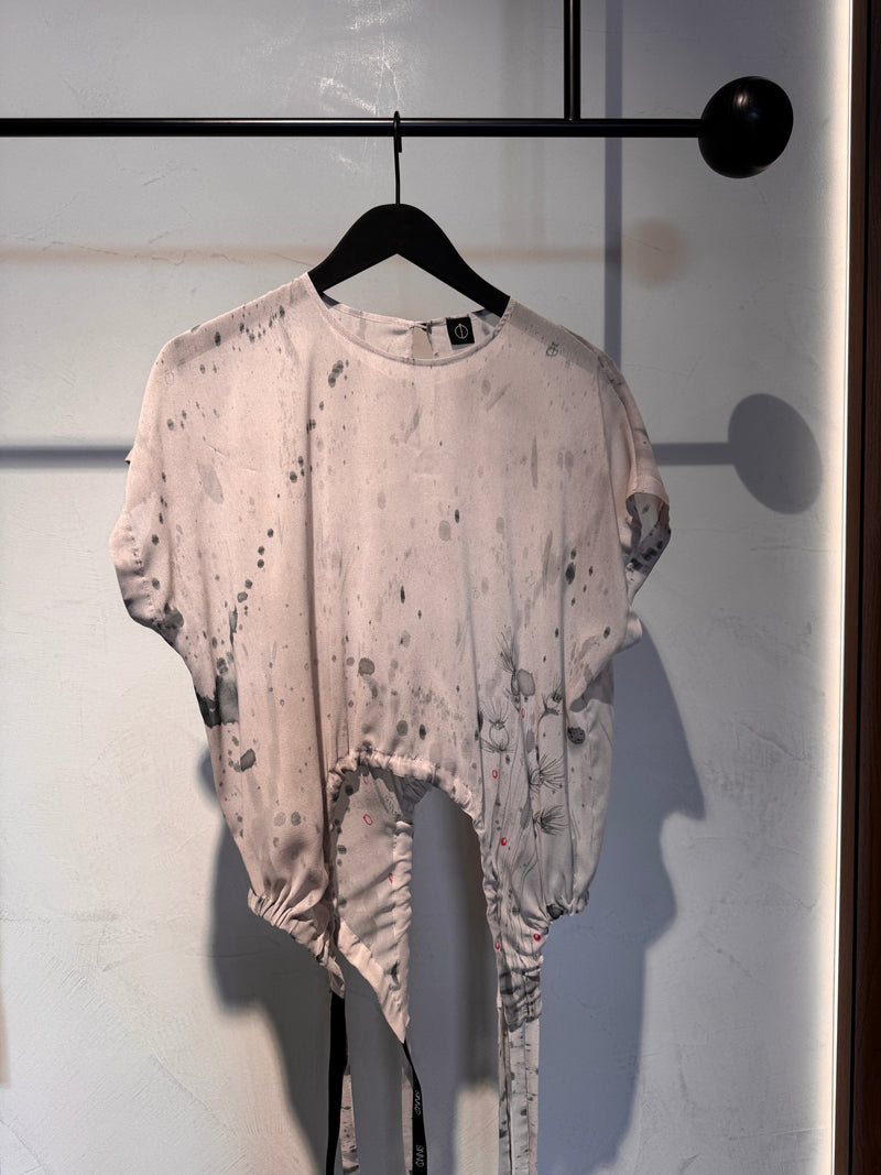 Hand-Painted Silk Blouse.