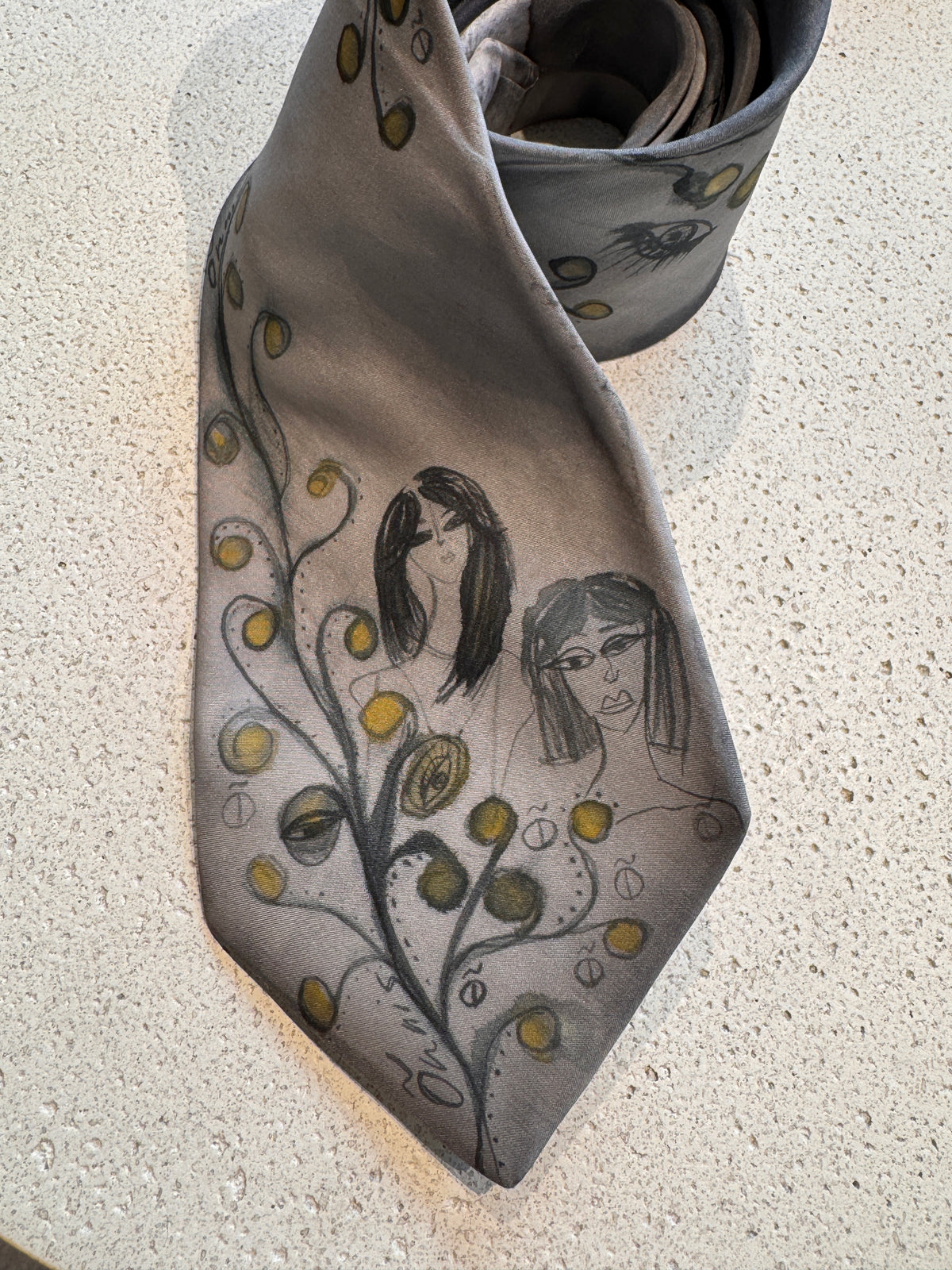 Hand-Painted Silk Tie