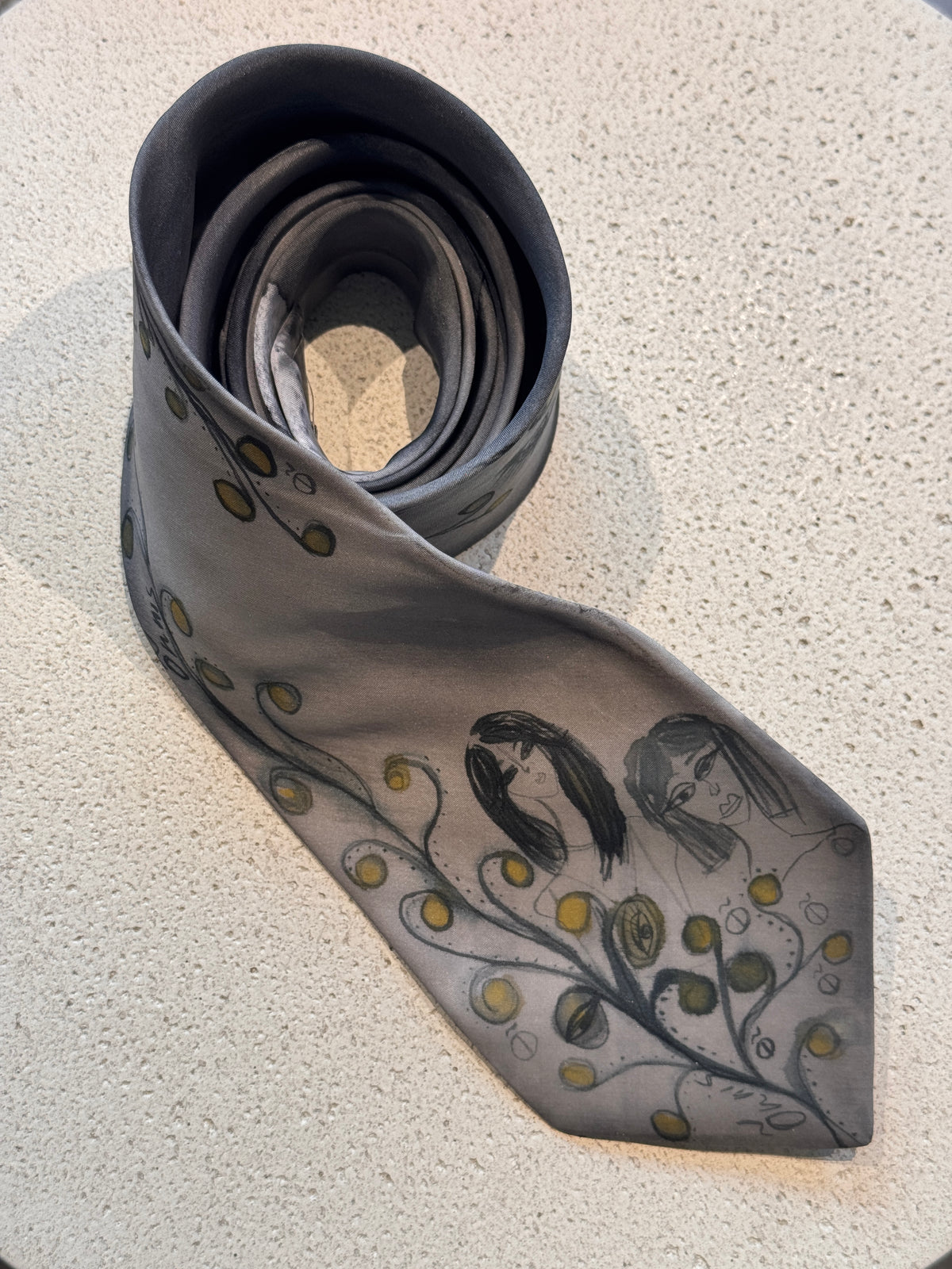 Hand-Painted Silk Tie