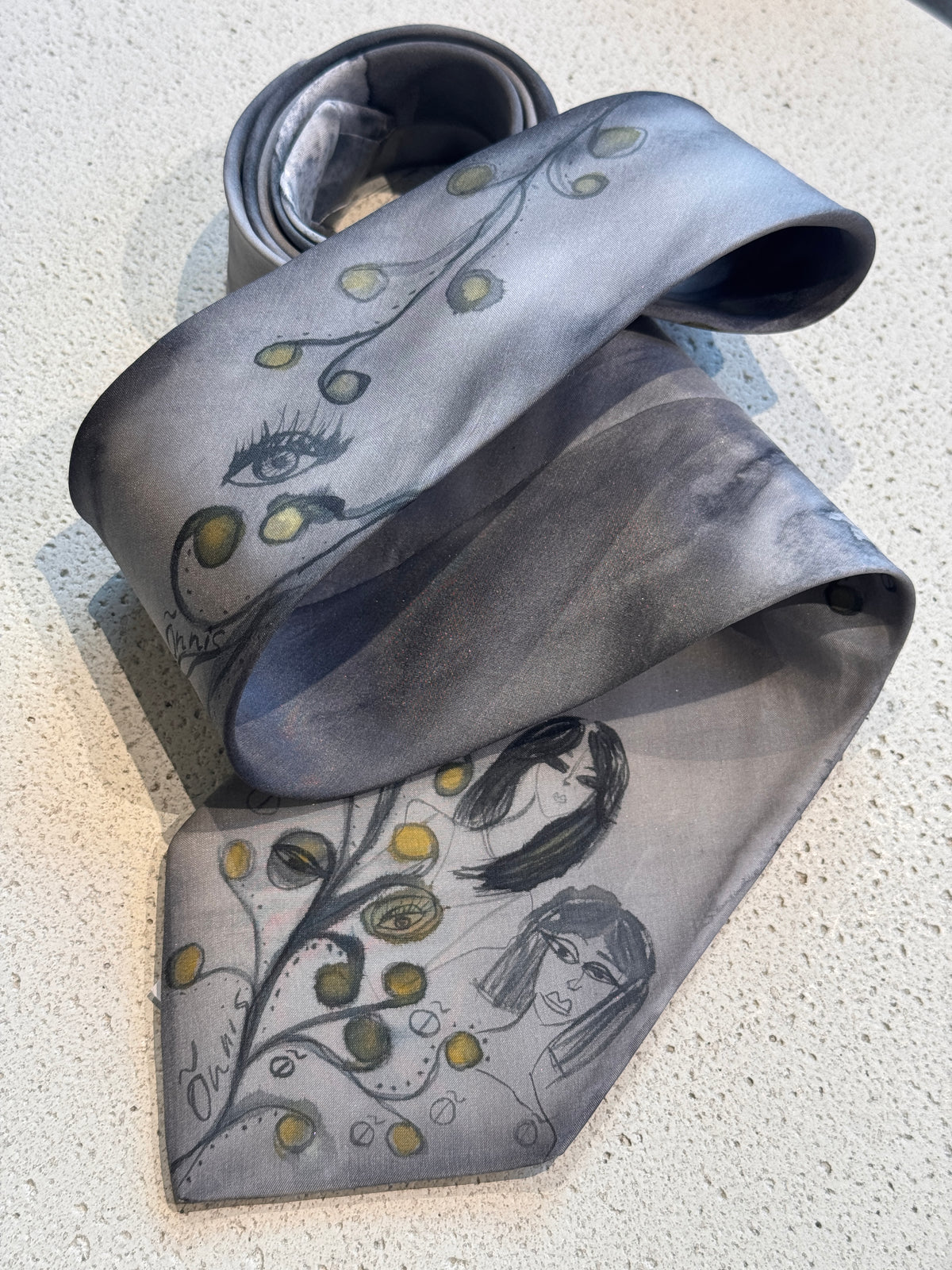 Hand-Painted Silk Tie