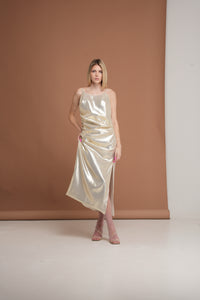 Golden Midi Dress