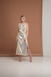 Golden Midi Dress