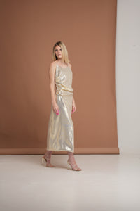 Golden Midi Dress