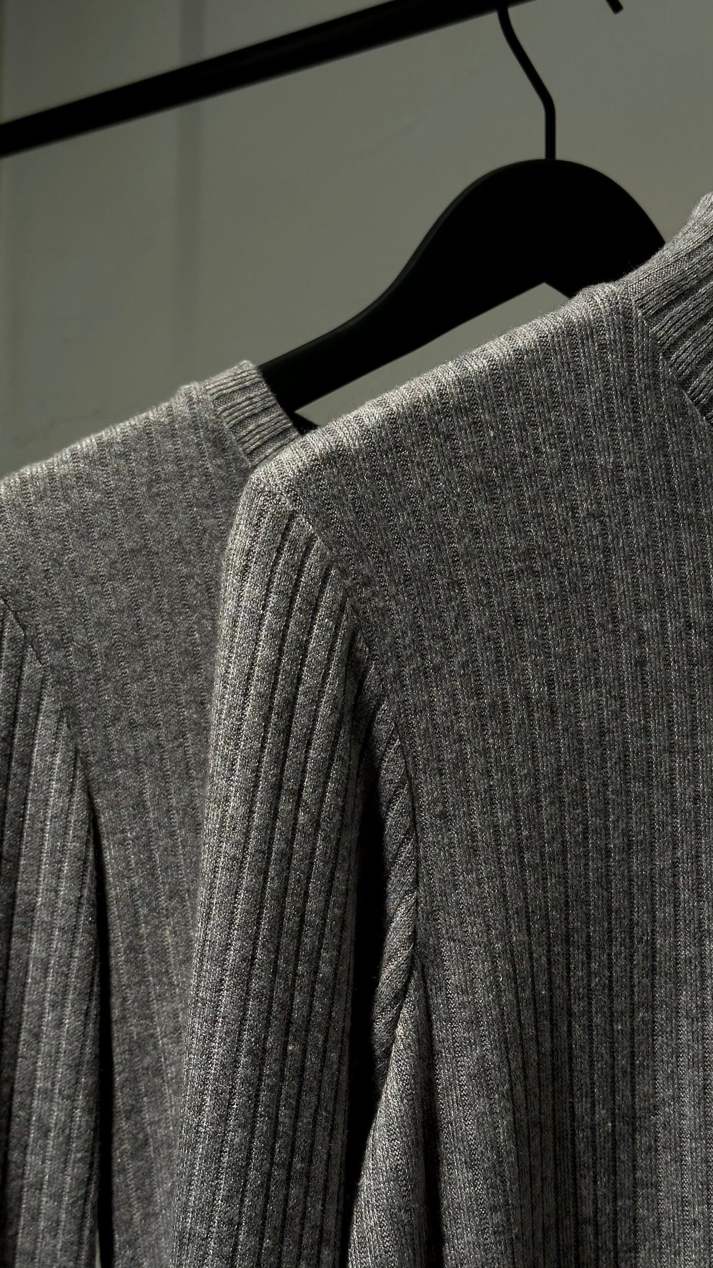 Ribbed Knit Mock Neck Sweater.