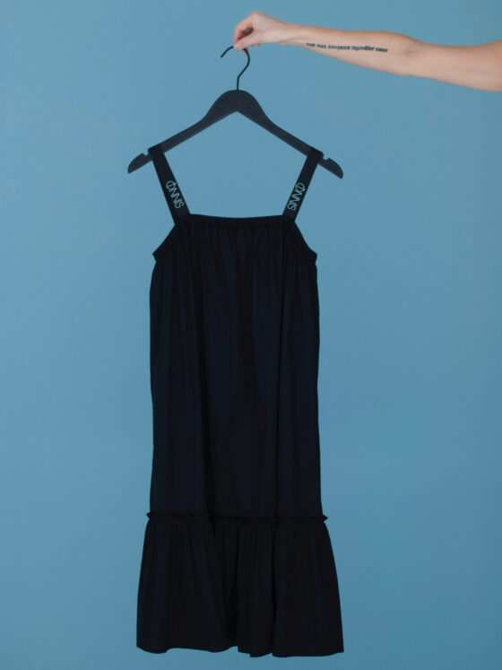 Cotton Poplin dress Sunflower. Black.