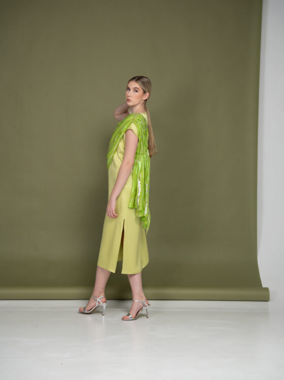 Lime dress.