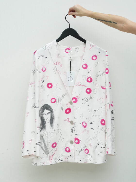 Hand-Painted Silk Jacket.