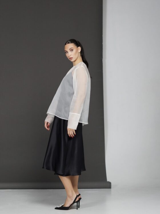 Silk organza tunic vanilla.