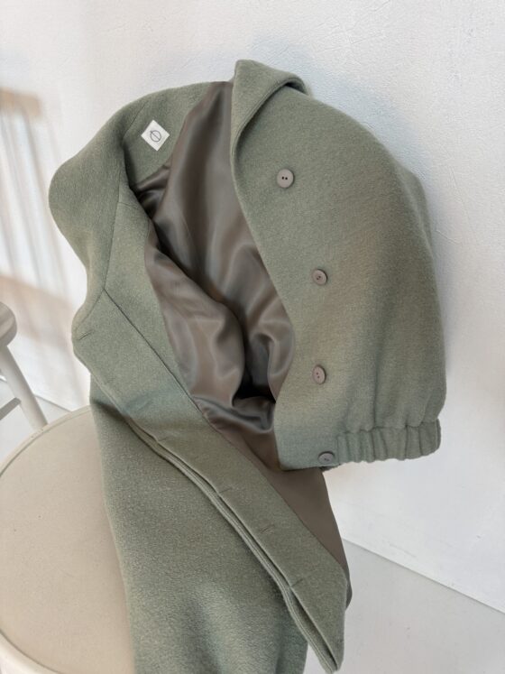 Wool bomber Jacket. Dusty Mint