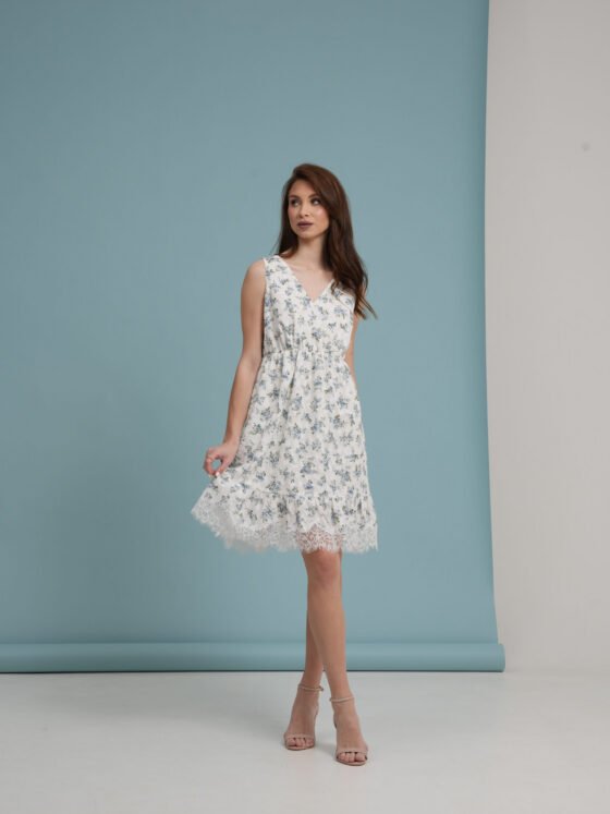 Fil Coupé cotton floral Dress.