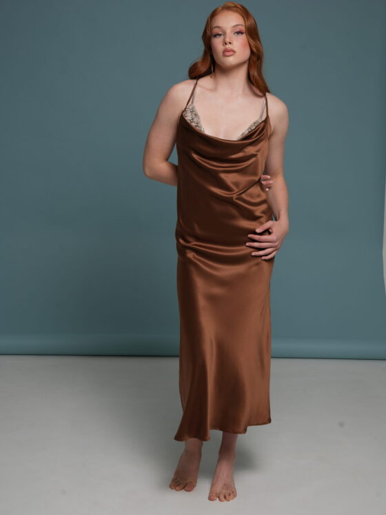 Slip Dress. Chocolate